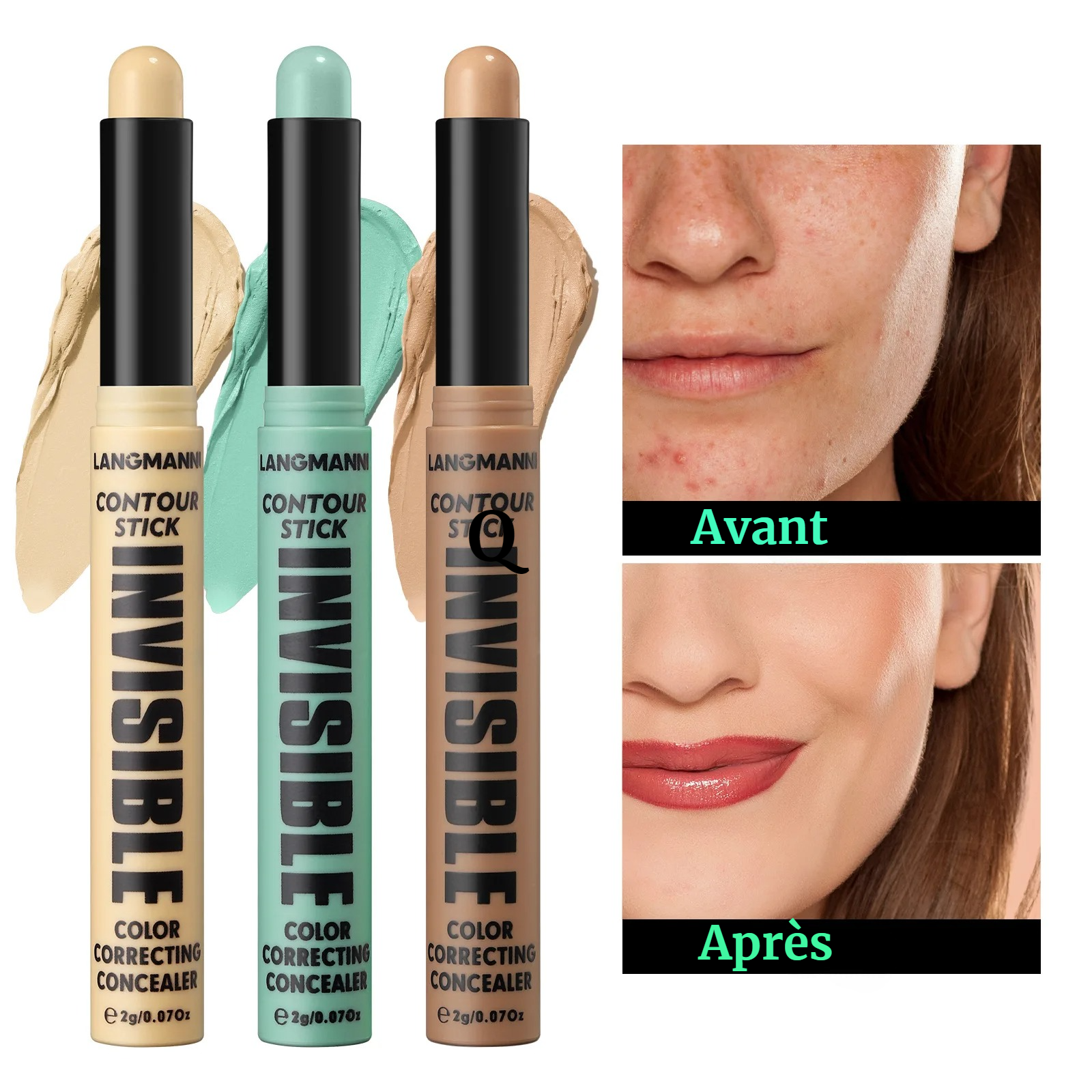 Batton Correcteur Visage Anti Cerne - LANGMANNI 6 Couleurs