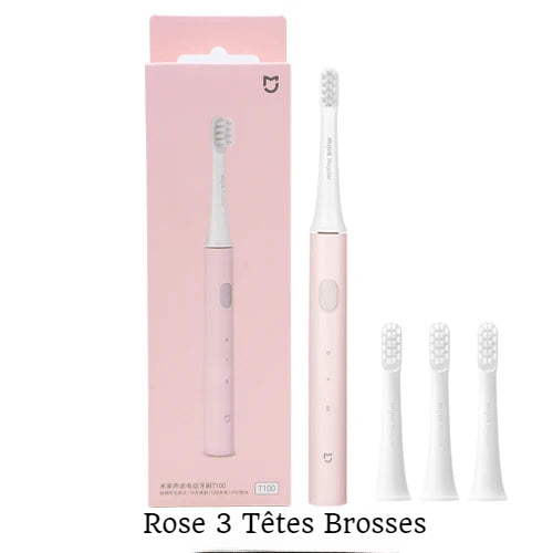 Brosse à Dents Electrique Sonique Adulte a 3 Tête Brosse