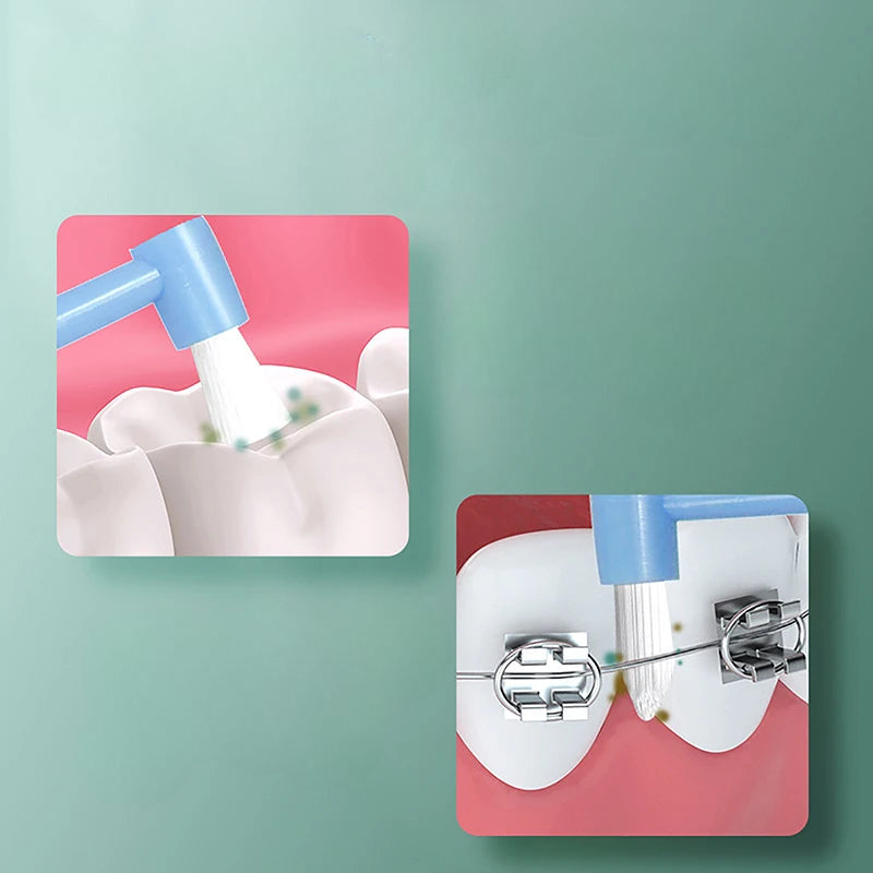 Brosse à Dents Orthodontique à Double Tête