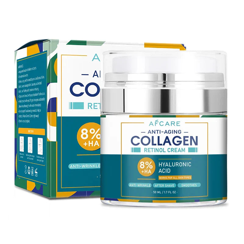 Creme de jour et nuit visage 8% HA+ au collagène 50ml