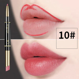 Crayon a levre 2 en 1 - Rouge a levre longue duree - QIC