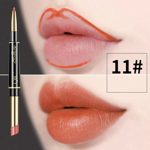Crayon a levre 2 en 1 - Rouge a levre longue duree - QIC