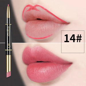 Crayon a levre 2 en 1 - Rouge a levre longue duree - QIC