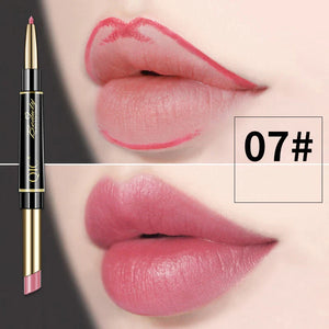 Crayon a levre 2 en 1 - Rouge a levre longue duree - QIC