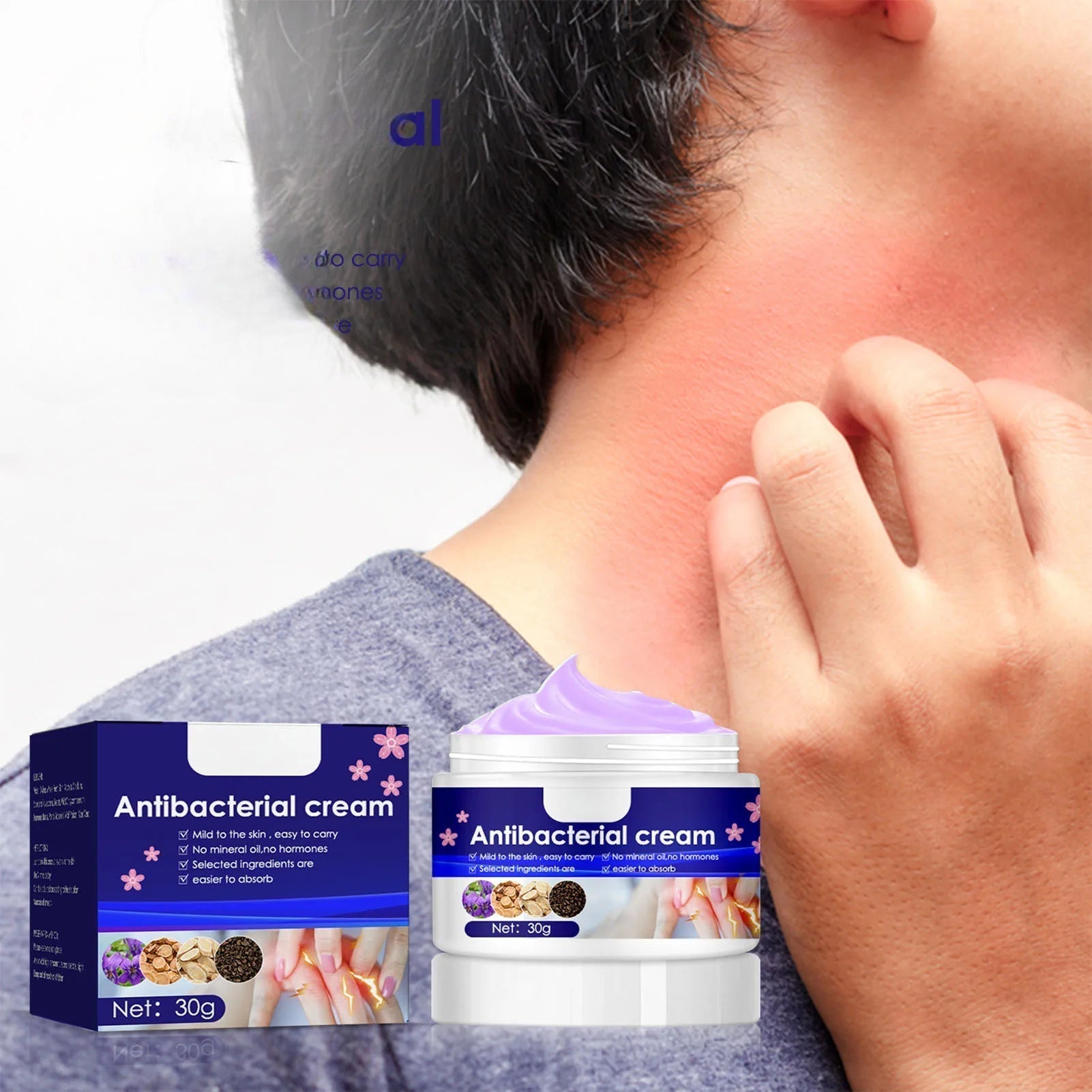Crème anti-démangeaison Antibactérienne