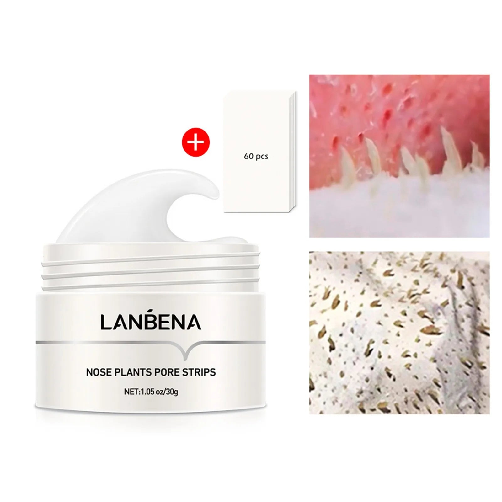 Creme anti-point noir visage - LANBENA + papiers