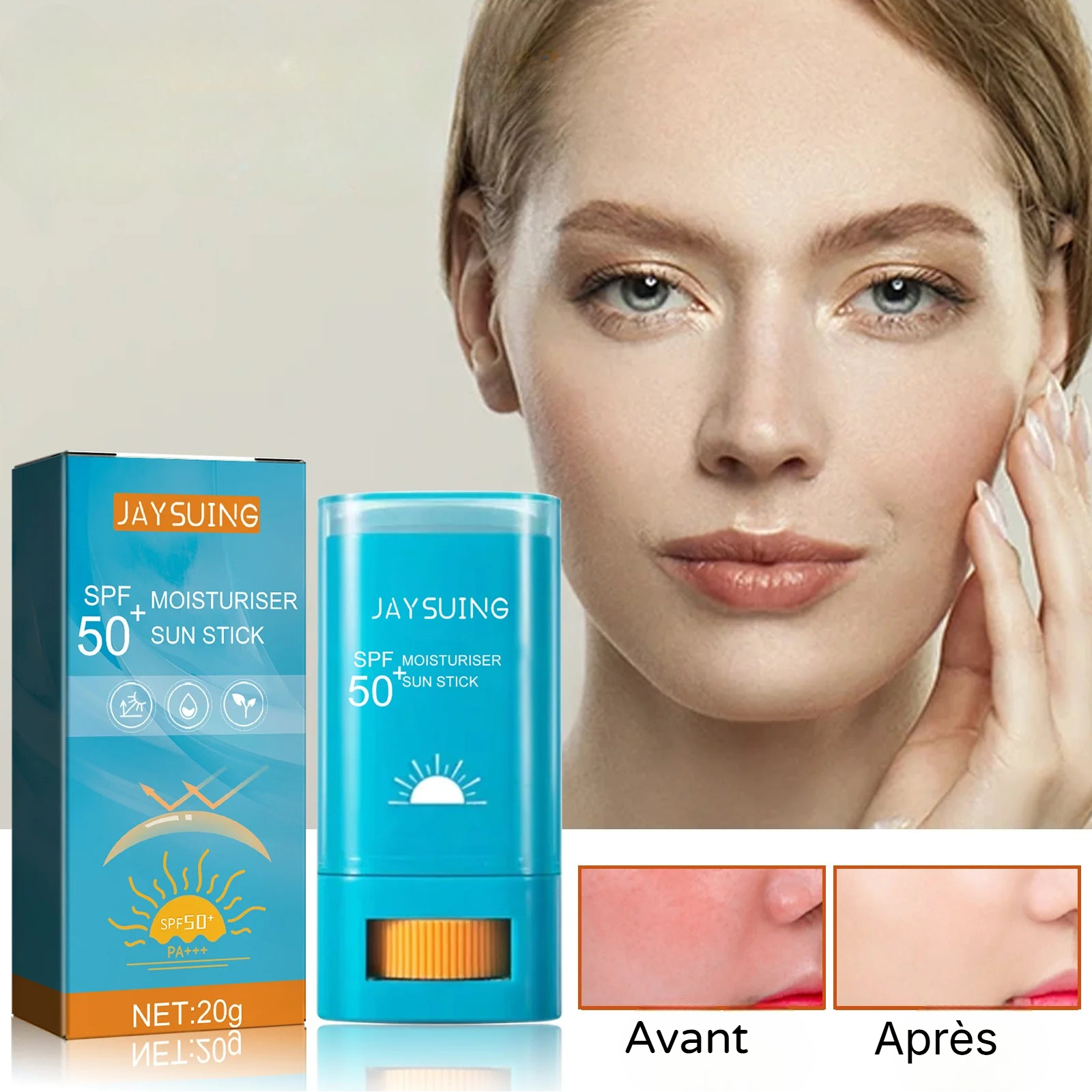 Crème solaire visage stick SPF 50+