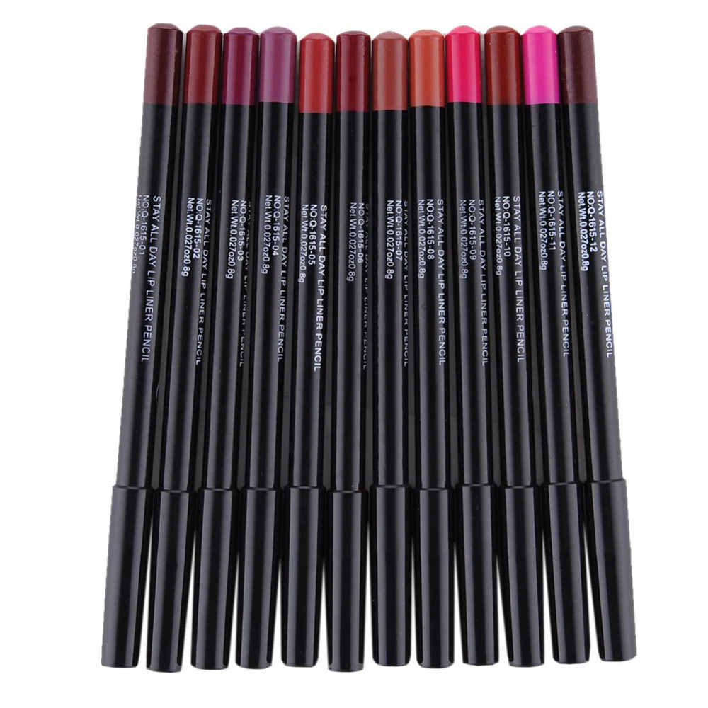 Ensemble de Crayons a Levres Professionnel 12 pieces