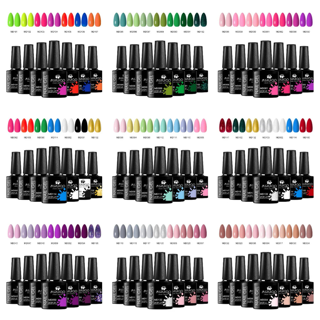 Ensemble de Vernis a Ongles Gel - 7 pieces