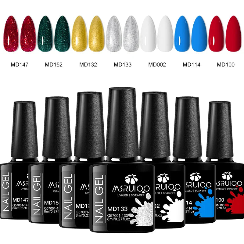 Ensemble de Vernis a Ongles Gel - 7 pieces