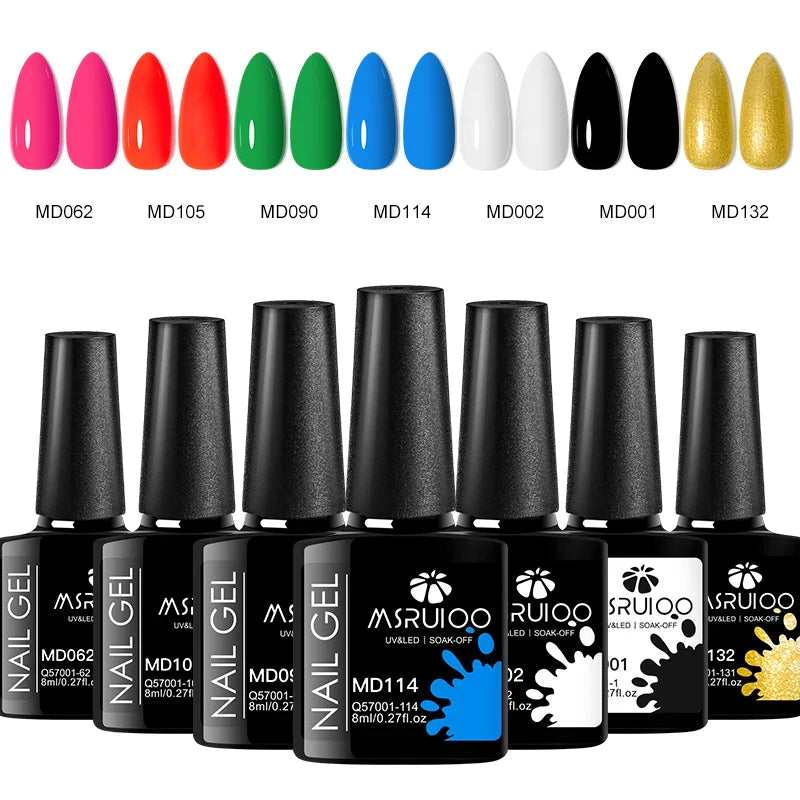 Ensemble de Vernis a Ongles Gel - 7 pieces