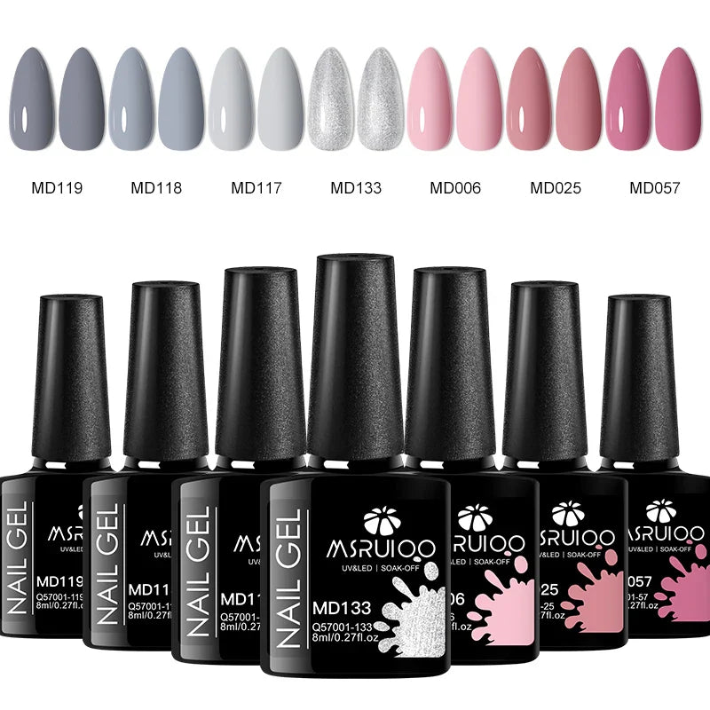 Ensemble de Vernis a Ongles Gel - 7 pieces