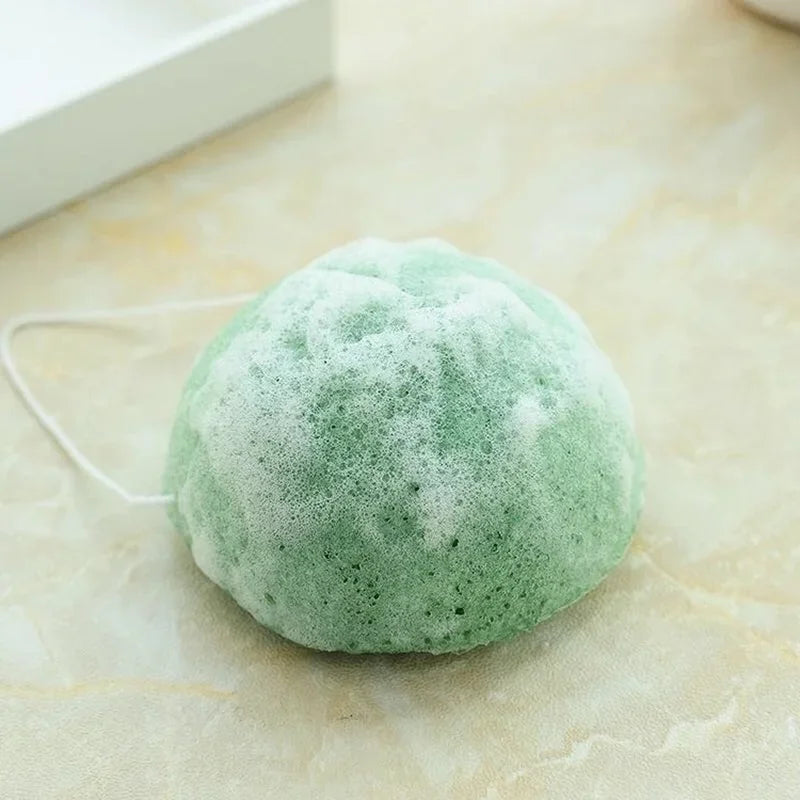 Eponge Konjac Visage Naturelle - Lot de 5 pièces Vert 5