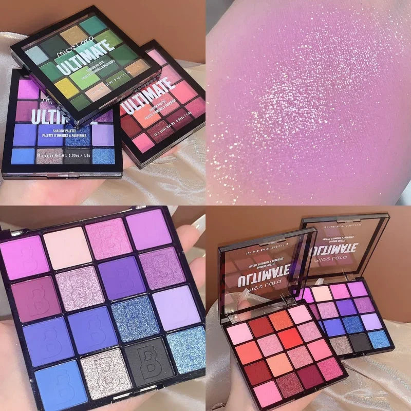 Fard a paupières Miss Lara - Palette 16 couleurs