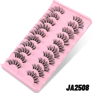 Faux-cils Longs Noir Naturels 3D – 10 paires