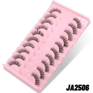 Faux-cils Longs Noir Naturels 3D – 10 paires