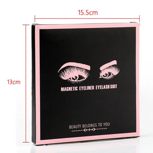 Faux Cils Magnetiques 4 Paires - Eyeliner Liquide