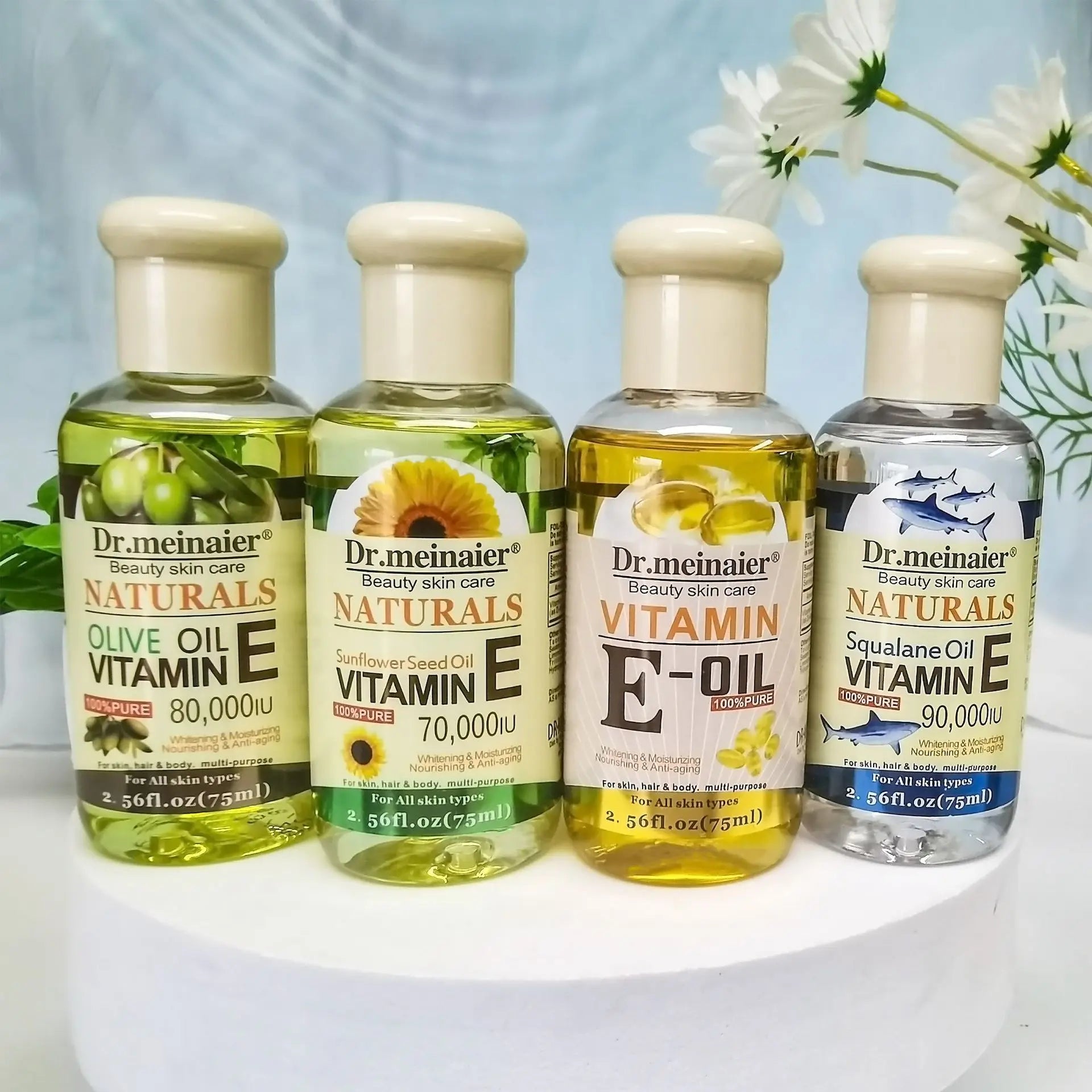 Huile Hydratante Vitamine E pour Visage 4 huiles