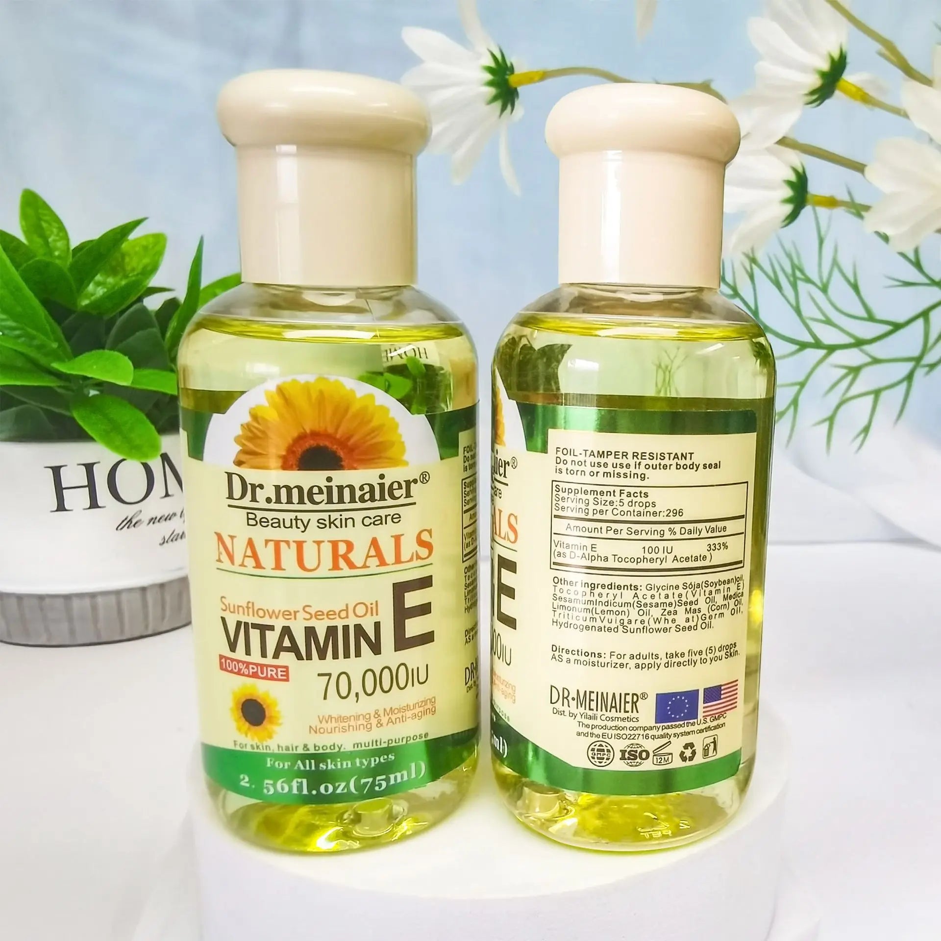 Huile Hydratante Vitamine E pour Visage huile de camomille