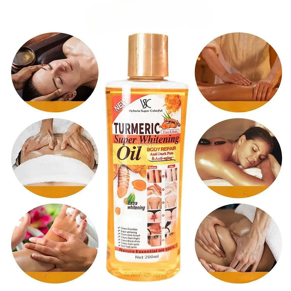 Huile de Massage - Soin du Corps et Visage - Curcuma