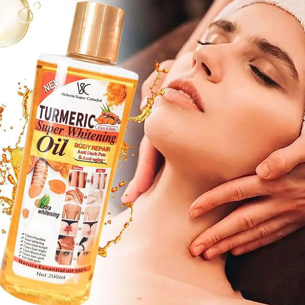 Huile de Massage - Soin du Corps et Visage - Curcuma 2 pieces