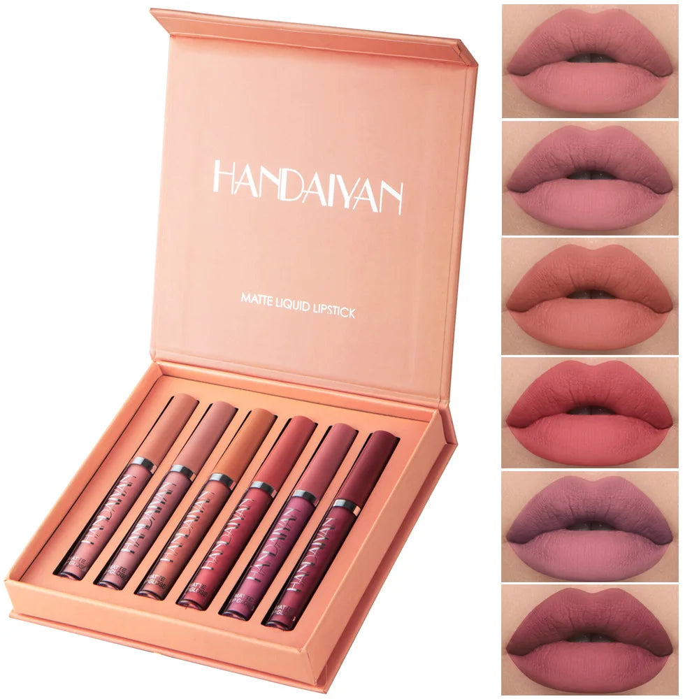Rouge a Levres Mat Liquide Velours 6 pieces