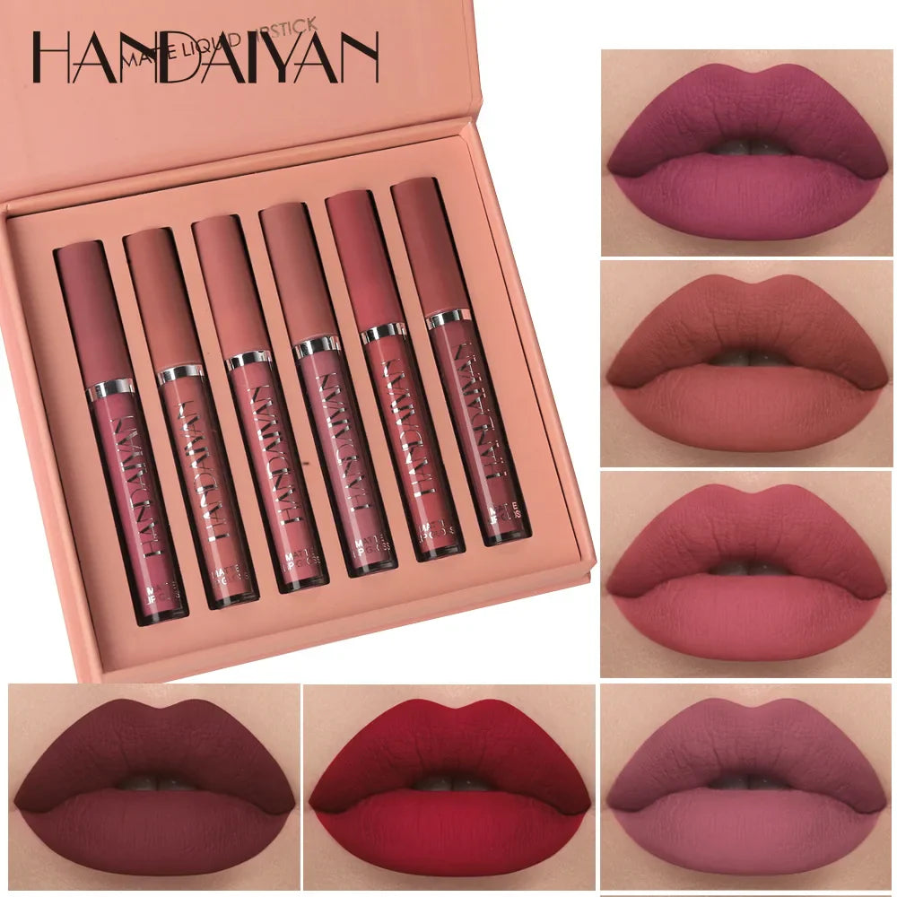 Rouge a Levres Mat Liquide Velours 6 pieces