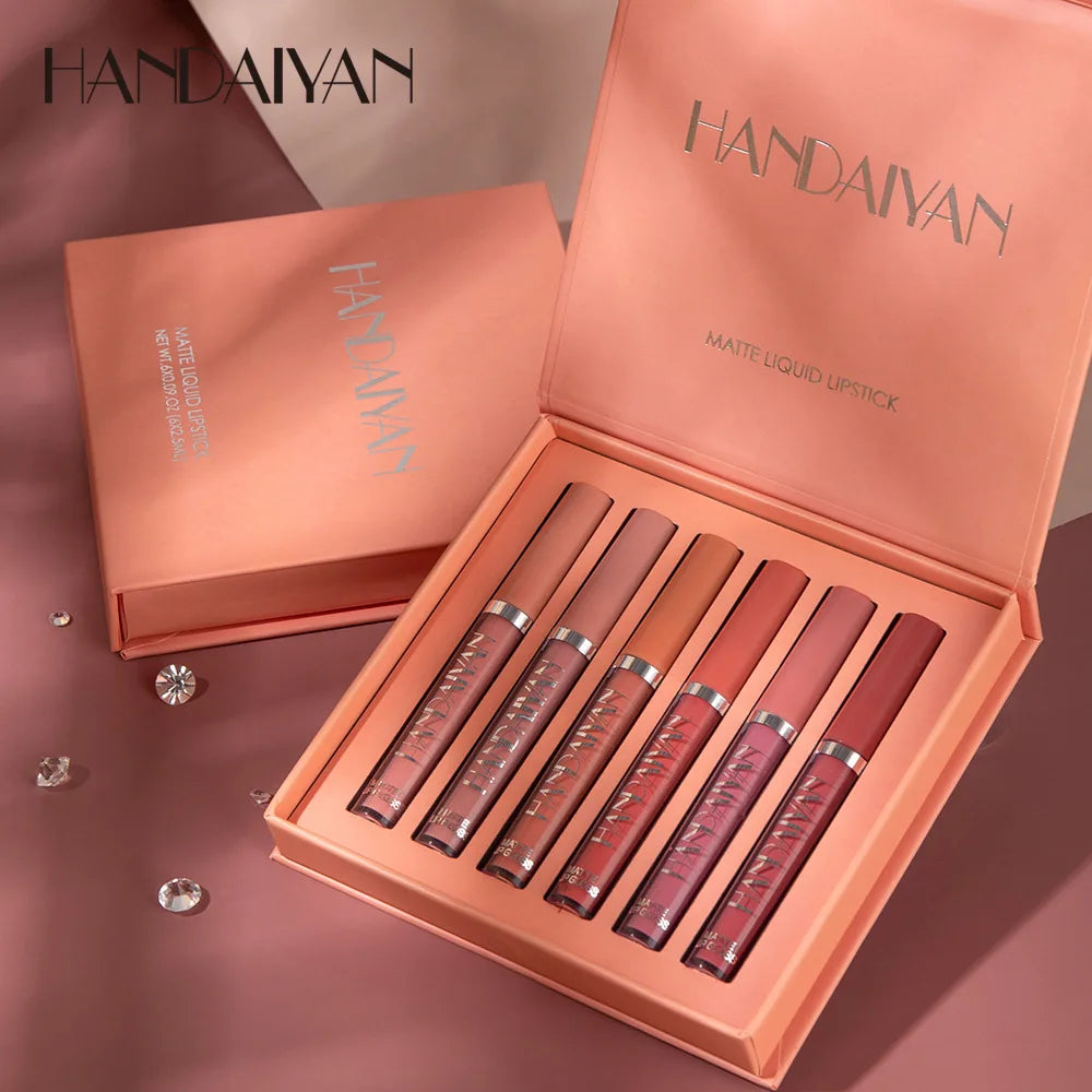 Rouge a Levres Mat Liquide Velours 6 pieces