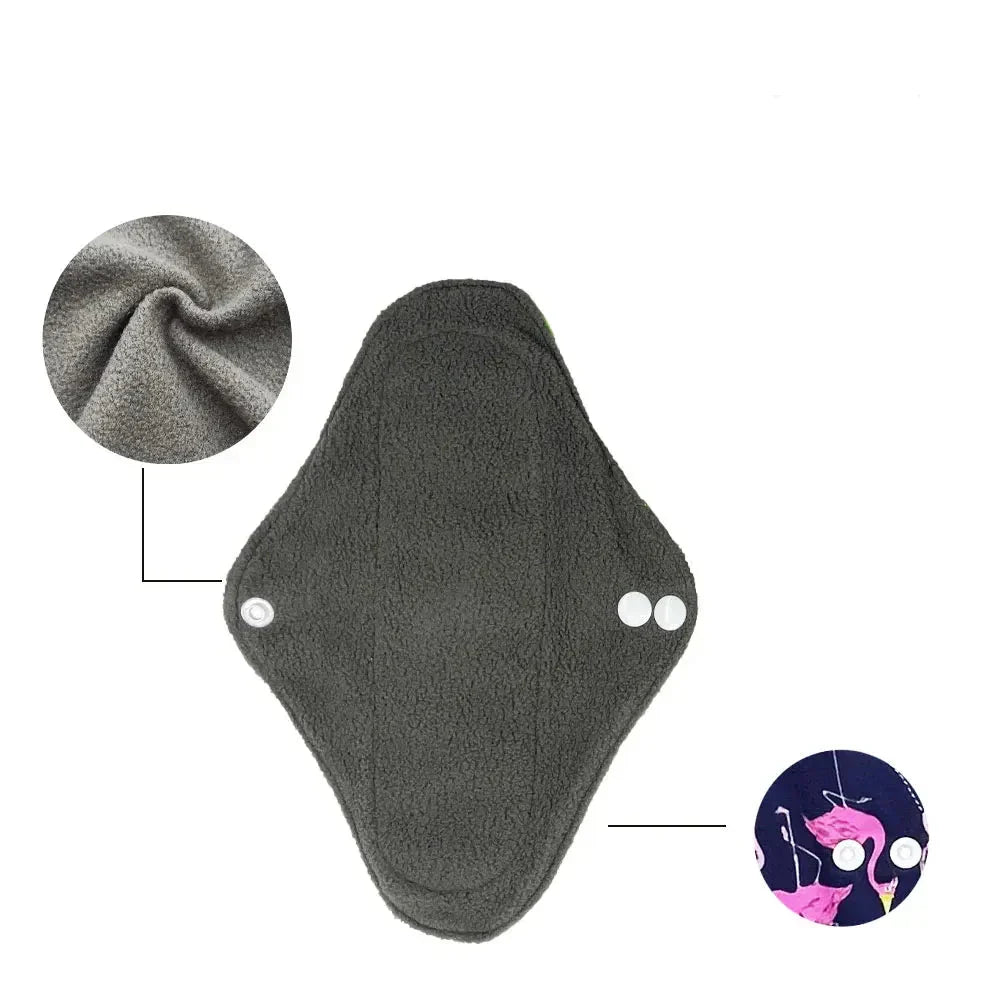 Serviette Hygienique Lavable en Charbon de Bambou