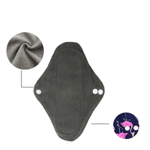 Serviette Hygienique Lavable en Charbon de Bambou