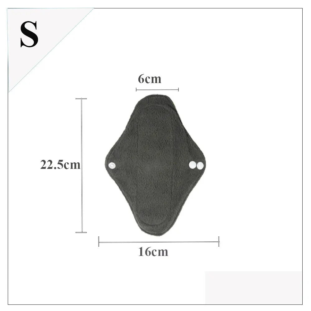 Serviette Hygienique Lavable en Charbon de Bambou