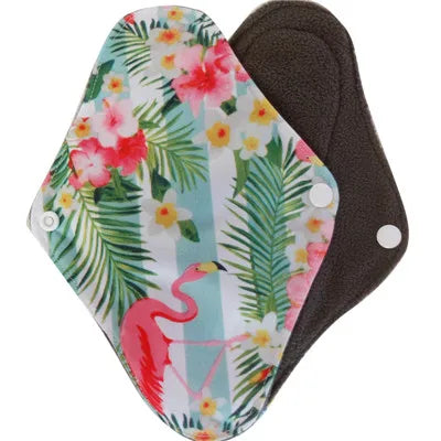 Serviette Hygienique Lavable en Charbon de Bambou