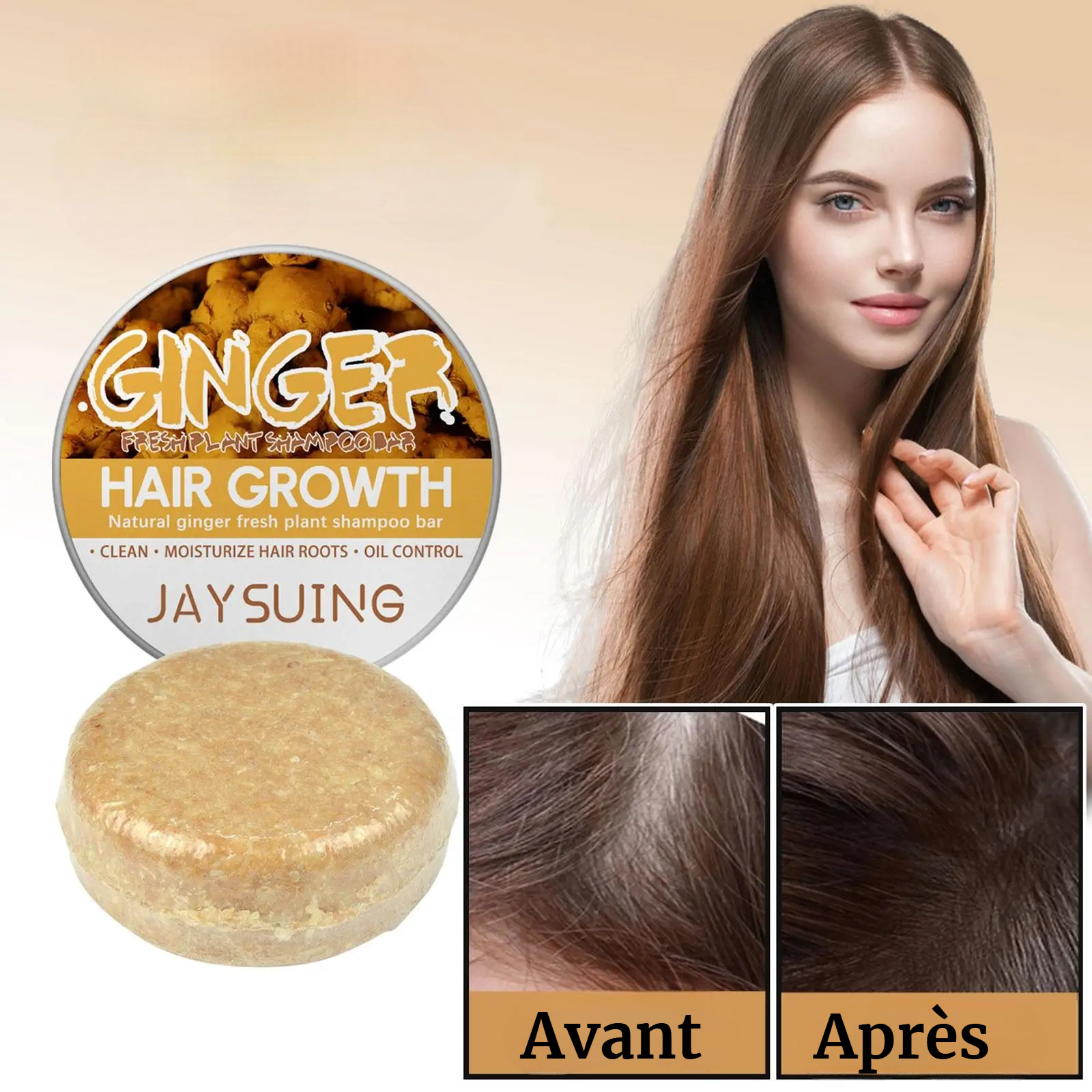 Shampooing Solide au Gingembre – Soins Capillaire