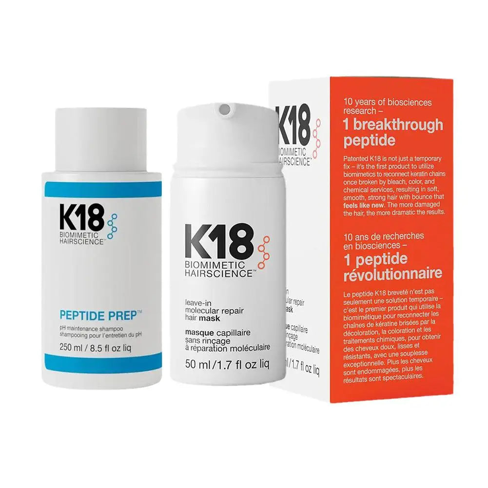 Shampooing doux et Masque Capillaire Sans Rinçage - K18