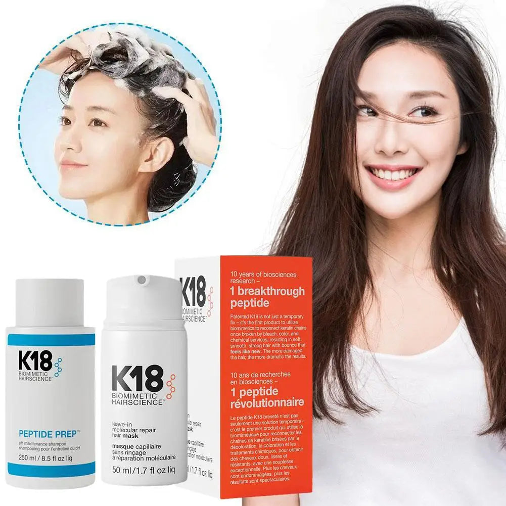 Shampooing doux et Masque Capillaire Sans Rinçage - K18
